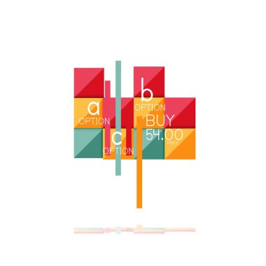 Kare seçeneğinin Infographic afiş. Bilgi ve veri görselleştirme, geometrik tasarım