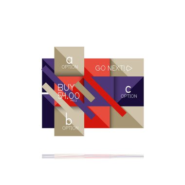 Kare seçeneğinin Infographic afiş. Bilgi ve veri görselleştirme, geometrik tasarım