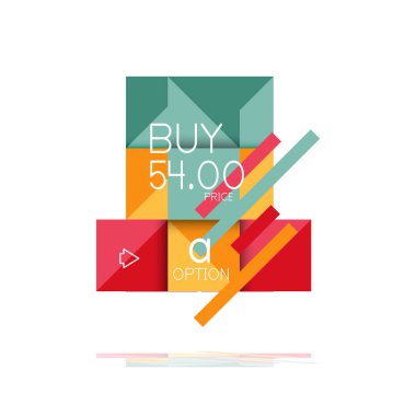 Kare seçeneğinin Infographic afiş. Bilgi ve veri görselleştirme, geometrik tasarım