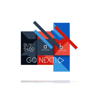 Kare seçeneğinin Infographic afiş. Bilgi ve veri görselleştirme, geometrik tasarım