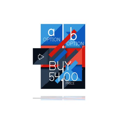 Kare seçeneğinin Infographic afiş. Bilgi ve veri görselleştirme, geometrik tasarım