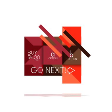 Kare seçeneğinin Infographic afiş. Bilgi ve veri görselleştirme, geometrik tasarım