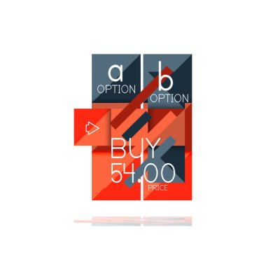 Kare seçeneğinin Infographic afiş. Bilgi ve veri görselleştirme, geometrik tasarım