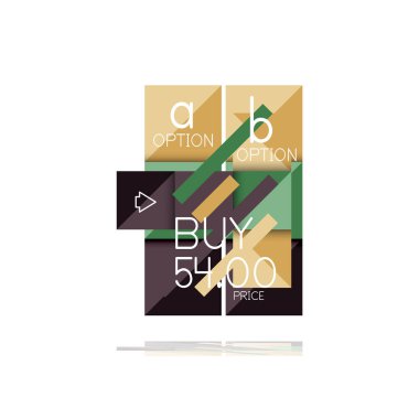 Kare seçeneğinin Infographic afiş. Bilgi ve veri görselleştirme, geometrik tasarım