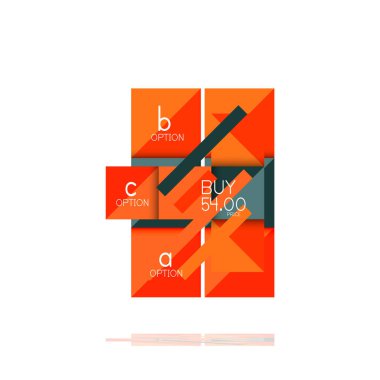 Kare seçeneğinin Infographic afiş. Bilgi ve veri görselleştirme, geometrik tasarım