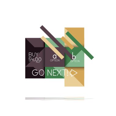 Kare seçeneğinin Infographic afiş. Bilgi ve veri görselleştirme, geometrik tasarım