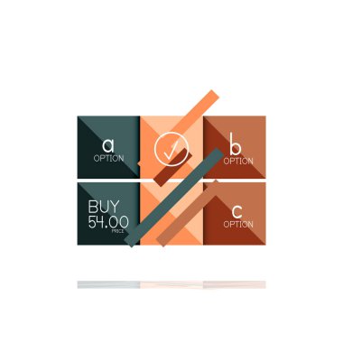 Kare seçeneğinin Infographic afiş. Bilgi ve veri görselleştirme, geometrik tasarım