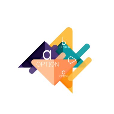 Üçgen veri görselleştirme tasarım, seçenek Infographic düzen