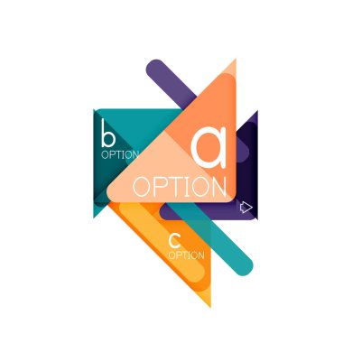 Üçgen veri görselleştirme tasarım, seçenek Infographic düzen