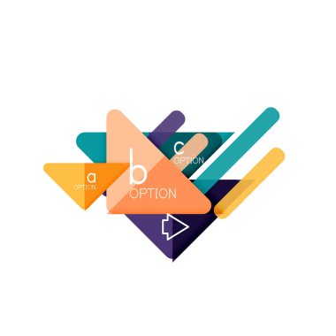 Üçgen veri görselleştirme tasarım, seçenek Infographic düzen