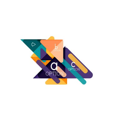 Üçgen veri görselleştirme tasarım, seçenek Infographic düzen