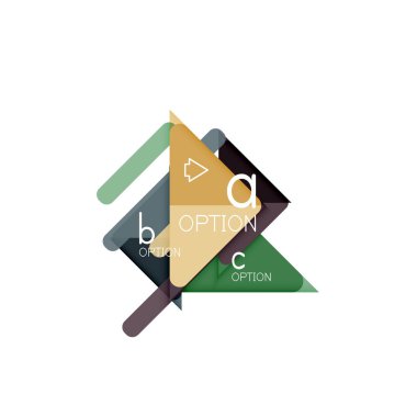 Üçgen veri görselleştirme tasarım, seçenek Infographic düzen