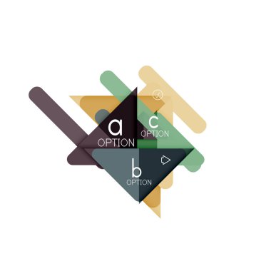 Üçgen veri görselleştirme tasarım, seçenek Infographic düzen