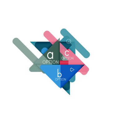 Üçgen veri görselleştirme tasarım, seçenek Infographic düzen