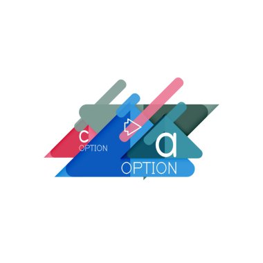 Üçgen veri görselleştirme tasarım, seçenek Infographic düzen