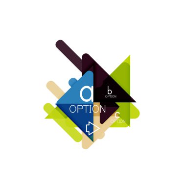 Üçgen veri görselleştirme tasarım, seçenek Infographic düzen