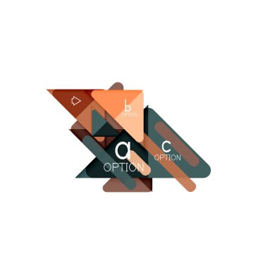 Üçgen veri görselleştirme tasarım, seçenek Infographic düzen