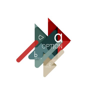 Üçgen veri görselleştirme tasarım, seçenek Infographic düzen