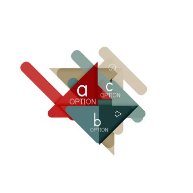 Üçgen veri görselleştirme tasarım, seçenek Infographic düzen