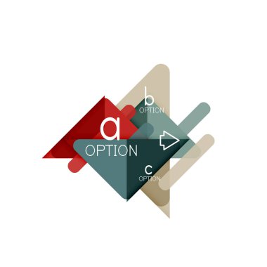 Üçgen veri görselleştirme tasarım, seçenek Infographic düzen. Vektör çizim