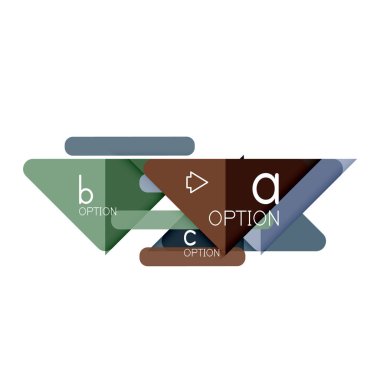 Üçgen veri görselleştirme tasarım, seçenek Infographic düzen