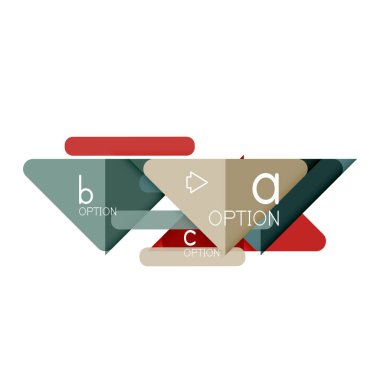 Üçgen veri görselleştirme tasarım, seçenek Infographic düzen