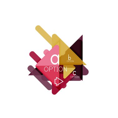 Üçgen veri görselleştirme tasarım, seçenek Infographic düzen