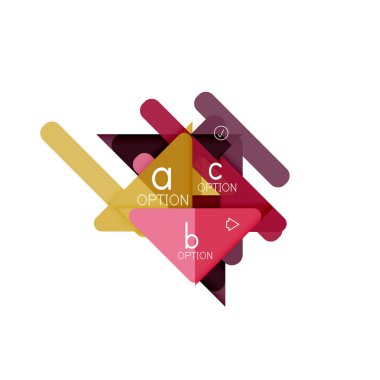 Üçgen veri görselleştirme tasarım, seçenek Infographic düzen