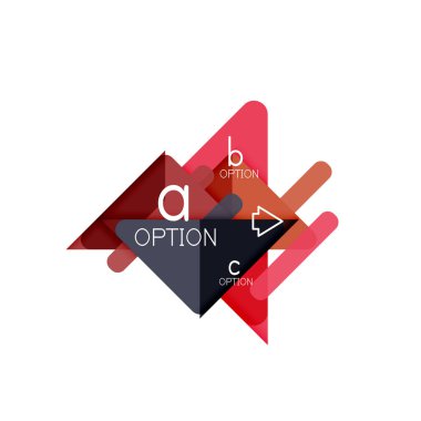 Üçgen veri görselleştirme tasarım, seçenek Infographic düzen