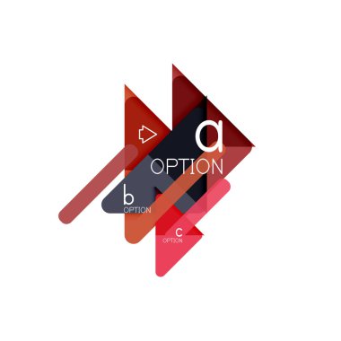 Üçgen veri görselleştirme tasarım, seçenek Infographic düzen