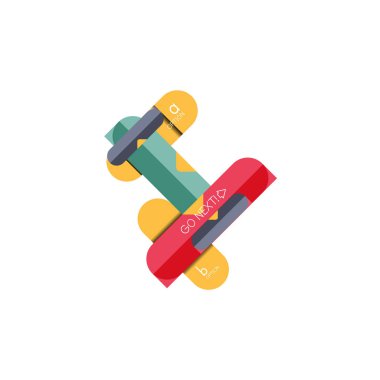 Özet satırları geometrik Infographic layoutabstract satırları geometrik Infographic düzeni, veri görselleştirme tasarım, seçeneği adım adım programı, web kutusu