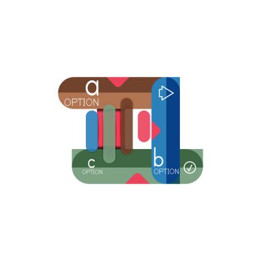 Özet satırları geometrik Infographic layoutabstract satırları geometrik Infographic düzeni, veri görselleştirme tasarım, seçeneği adım adım programı, web kutusu