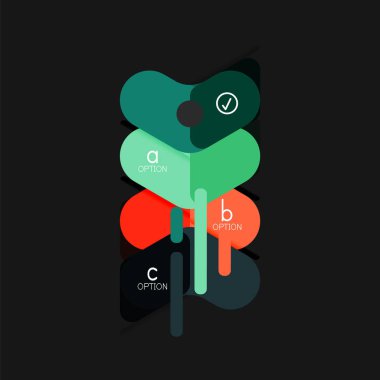 Düz tasarım geometrik infographics, ok şekli vektör etiket veya etiket, Fiyat etiketleri, promosyon rozet, simgesi tasarım, kağıt tarzı düzeni verileri grafik görselleştirme adım adım süreci için için teklif