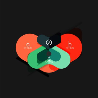 Düz tasarım geometrik infographics, ok şekli vektör etiket veya etiket, Fiyat etiketleri, promosyon rozet, simgesi tasarım, kağıt tarzı düzeni verileri grafik görselleştirme adım adım süreci için için teklif