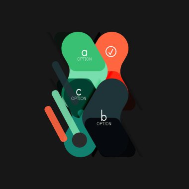 Düz tasarım geometrik infographics, ok şekli vektör etiket veya etiket, Fiyat etiketleri, promosyon rozet, simgesi tasarım, kağıt tarzı düzeni verileri grafik görselleştirme adım adım süreci için için teklif