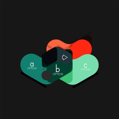 Düz tasarım geometrik infographics, ok şekli vektör etiket veya etiket, Fiyat etiketleri, promosyon rozet, simgesi tasarım, kağıt tarzı düzeni verileri grafik görselleştirme adım adım süreci için için teklif