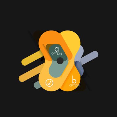 Düz tasarım geometrik infographics, ok şekli vektör etiket veya etiket, Fiyat etiketleri, promosyon rozet, simgesi tasarım, kağıt tarzı düzeni verileri grafik görselleştirme adım adım süreci için için teklif