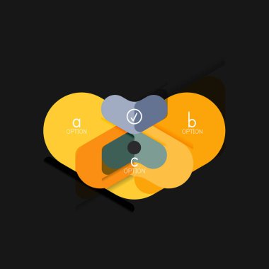 Düz tasarım geometrik infographics, ok şekli vektör etiket veya etiket, Fiyat etiketleri, promosyon rozet, simgesi tasarım, kağıt tarzı düzeni verileri grafik görselleştirme adım adım süreci için için teklif