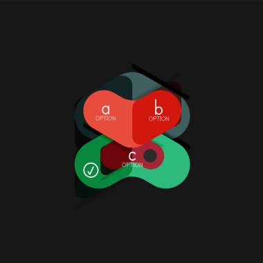 Düz tasarım geometrik infographics, ok şekli vektör etiket veya etiket, Fiyat etiketleri, promosyon rozet, simgesi tasarım, kağıt tarzı düzeni verileri grafik görselleştirme adım adım süreci için için teklif