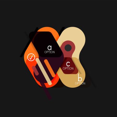 Düz tasarım geometrik infographics, ok şekli vektör etiket veya etiket, Fiyat etiketleri, promosyon rozet, simgesi tasarım, kağıt tarzı düzeni verileri grafik görselleştirme adım adım süreci için için teklif