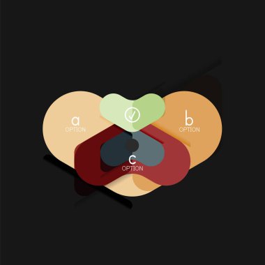 Düz tasarım geometrik infographics, ok şekli vektör etiket veya etiket, Fiyat etiketleri, promosyon rozet, simgesi tasarım, kağıt tarzı düzeni verileri grafik görselleştirme adım adım süreci için için teklif