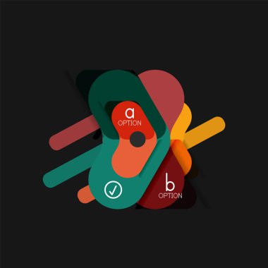 Düz tasarım geometrik infographics, ok şekli vektör etiket veya etiket, Fiyat etiketleri, promosyon rozet, simgesi tasarım, kağıt tarzı düzeni verileri grafik görselleştirme adım adım süreci için için teklif