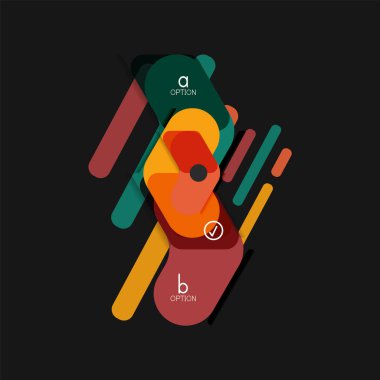 Düz tasarım geometrik infographics, ok şekli vektör etiket veya etiket, Fiyat etiketleri, promosyon rozet, simgesi tasarım, kağıt tarzı düzeni verileri grafik görselleştirme adım adım süreci için için teklif