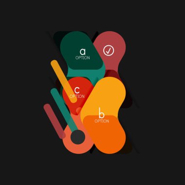 Düz tasarım geometrik infographics, ok şekli vektör etiket veya etiket, Fiyat etiketleri, promosyon rozet, simgesi tasarım, kağıt tarzı düzeni verileri grafik görselleştirme adım adım süreci için için teklif