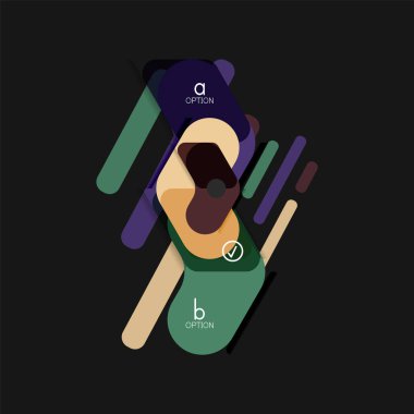 Düz tasarım geometrik infographics, ok şekli vektör etiket veya etiket, Fiyat etiketleri, promosyon rozet, simgesi tasarım, kağıt tarzı düzeni verileri grafik görselleştirme adım adım süreci için için teklif