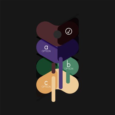 Düz tasarım geometrik infographics, ok şekli vektör etiket veya etiket, Fiyat etiketleri, promosyon rozet, simgesi tasarım, kağıt tarzı düzeni verileri grafik görselleştirme adım adım süreci için için teklif