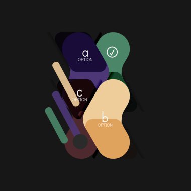 Düz tasarım geometrik infographics, ok şekli vektör etiket veya etiket, Fiyat etiketleri, promosyon rozet, simgesi tasarım, kağıt tarzı düzeni verileri grafik görselleştirme adım adım süreci için için teklif