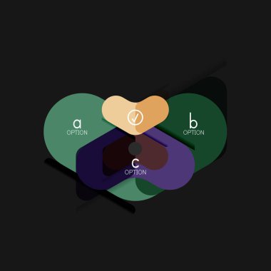 Düz tasarım geometrik infographics, ok şekli vektör etiket veya etiket, Fiyat etiketleri, promosyon rozet, simgesi tasarım, kağıt tarzı düzeni verileri grafik görselleştirme adım adım süreci için için teklif