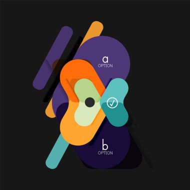 Düz tasarım geometrik infographics, ok şekli vektör etiket veya etiket, Fiyat etiketleri, promosyon rozet, simgesi tasarım, kağıt tarzı düzeni verileri grafik görselleştirme adım adım süreci için için teklif