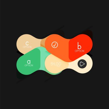 Düz tasarım geometrik infographics, ok şekli vektör etiket veya etiket, Fiyat etiketleri, promosyon rozet, simgesi tasarım, kağıt tarzı düzeni verileri grafik görselleştirme adım adım süreci için için teklif